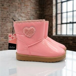 Chatties Pink Heart Boots - Fur - Size 3